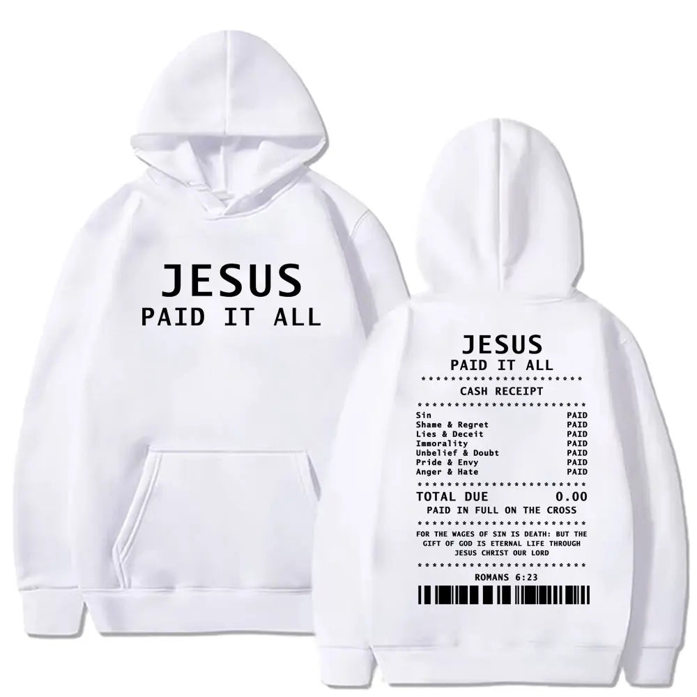 Jesus Paid It All Oversized Fleece Hoodie for Men and Women
