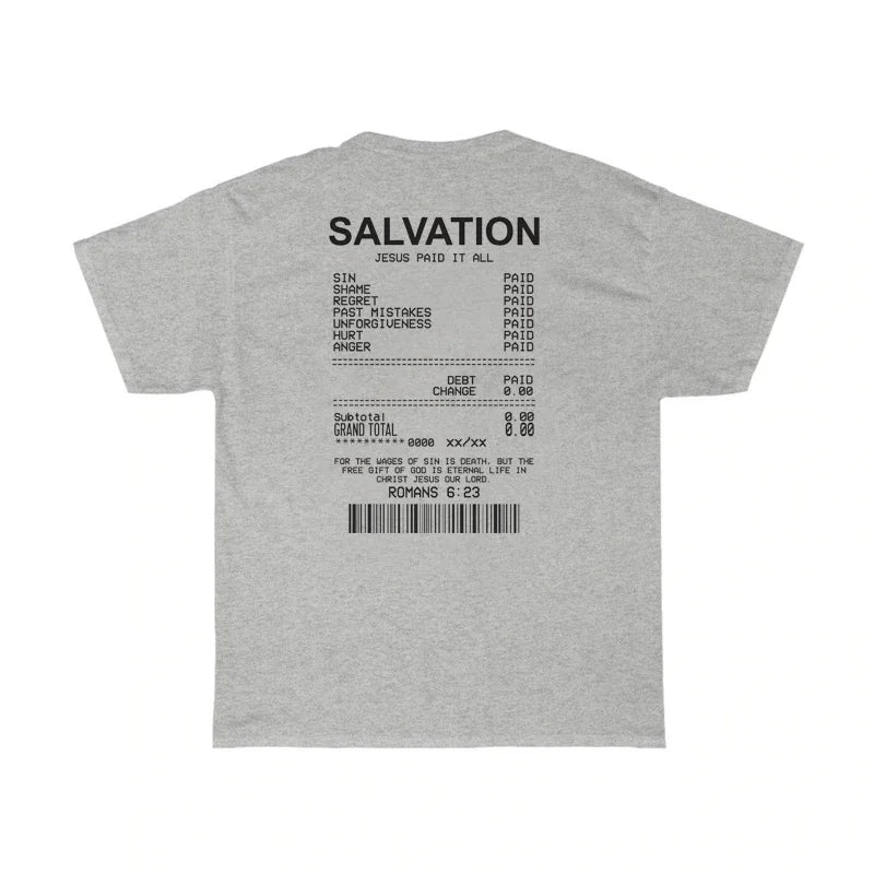 Salvation Back Bible Verse T-Shirt 