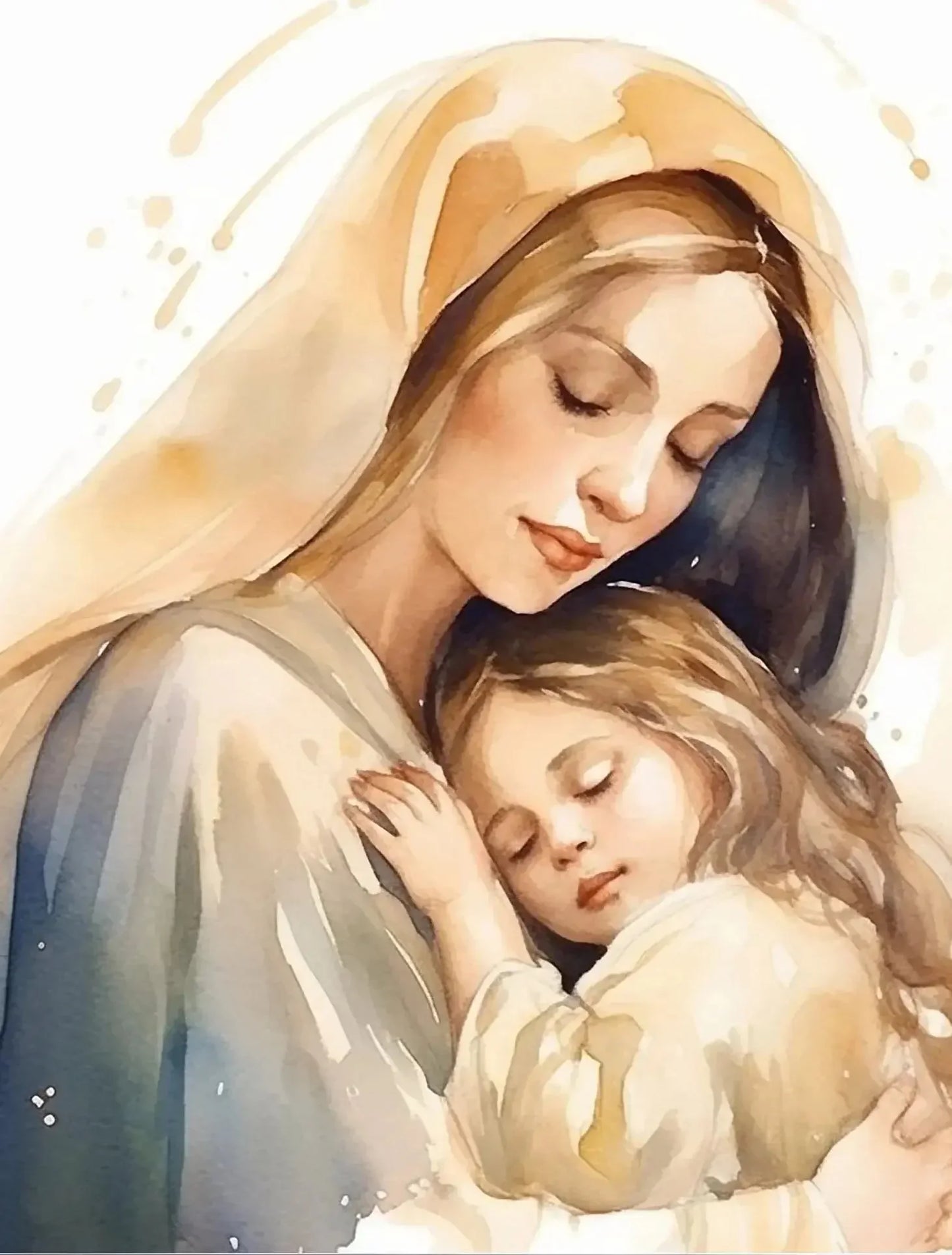 Vintage Virgin Mary Wall Art Poster 