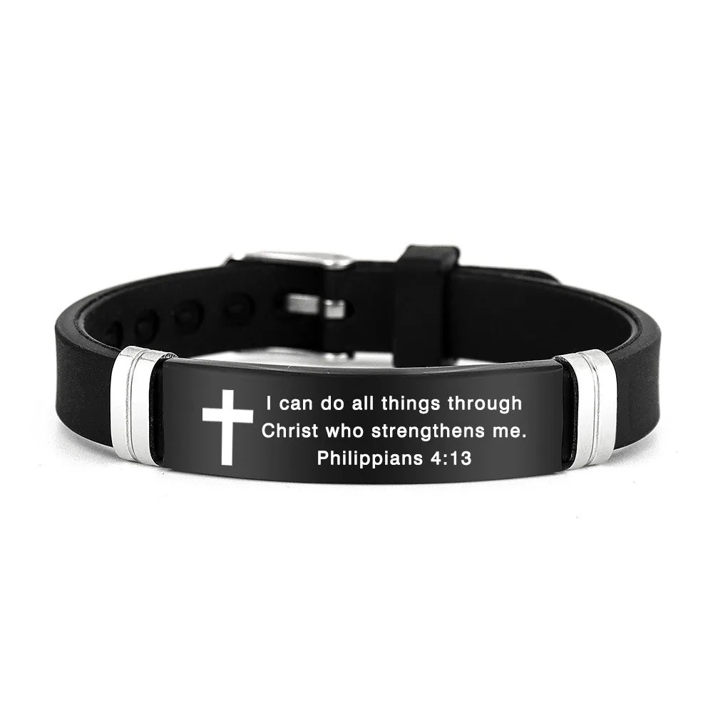 Pulseira inspiradora de versículos bíblicos