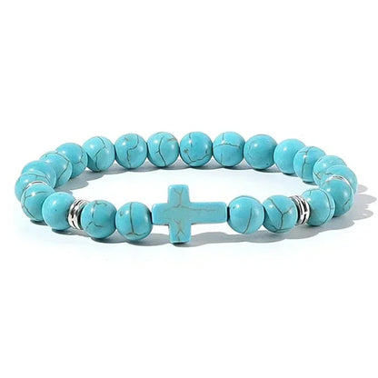 Prayer Men Natural Wood Cross Bracelets 