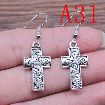 Multi-Style Christian Symbol Drop Earring