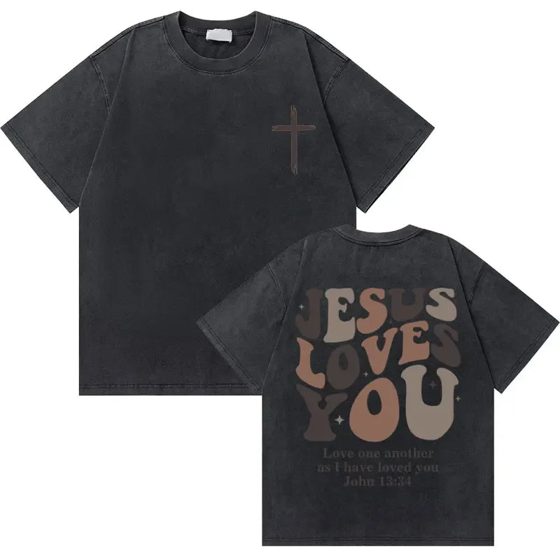 Vintage Washed Religious Shirt 