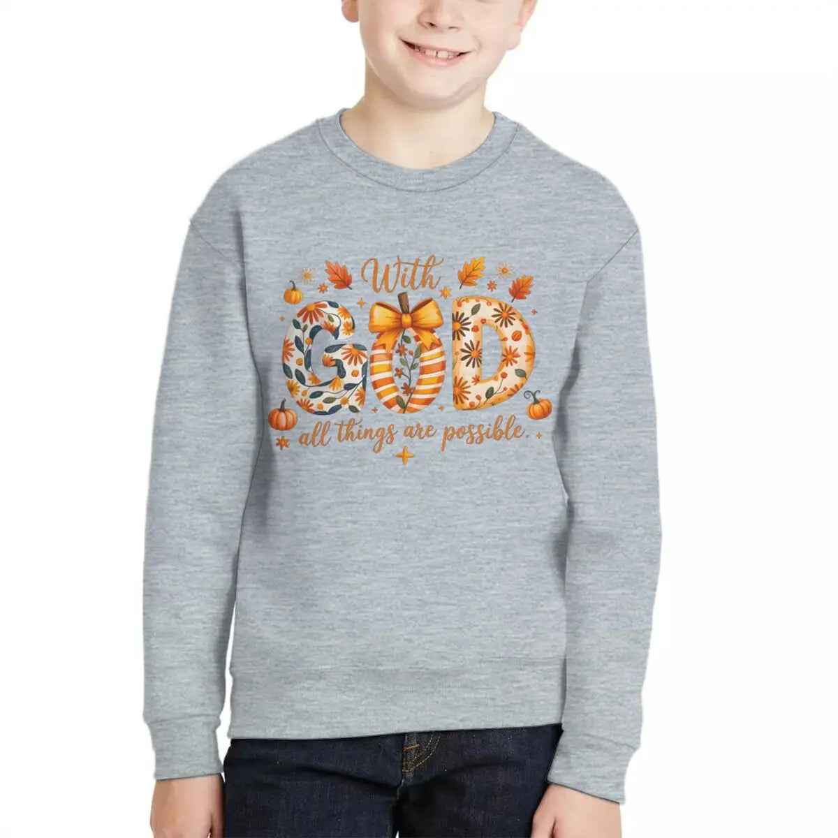 Fall Jesus Kids Sweatshir