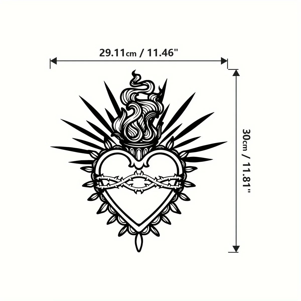 Sacred Heart Metal Wall Art 