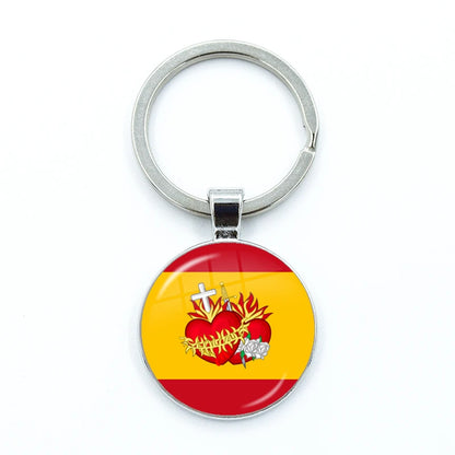 Sacred Hearts Medallion Keyring