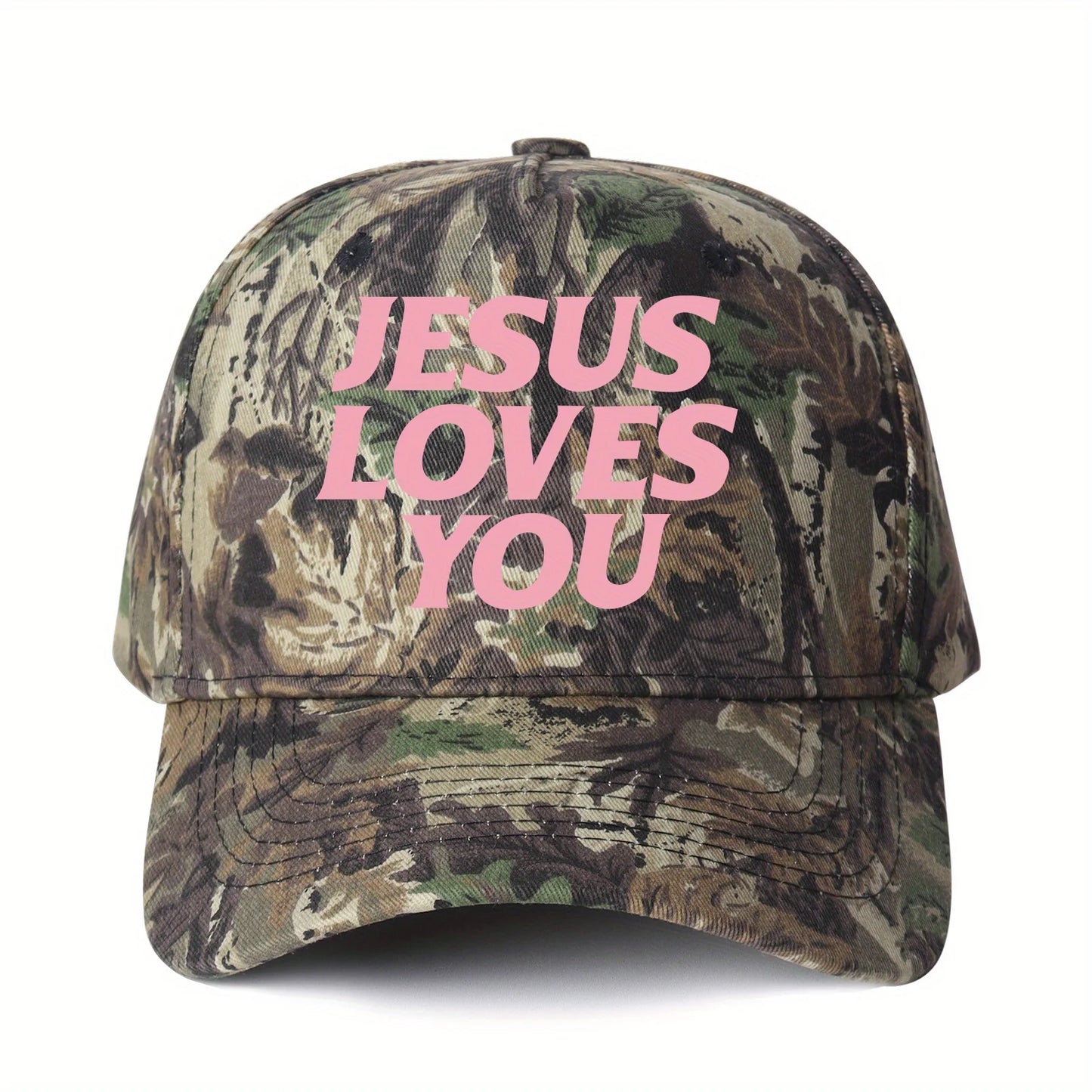 Jesus Loves You Camouflage Cap