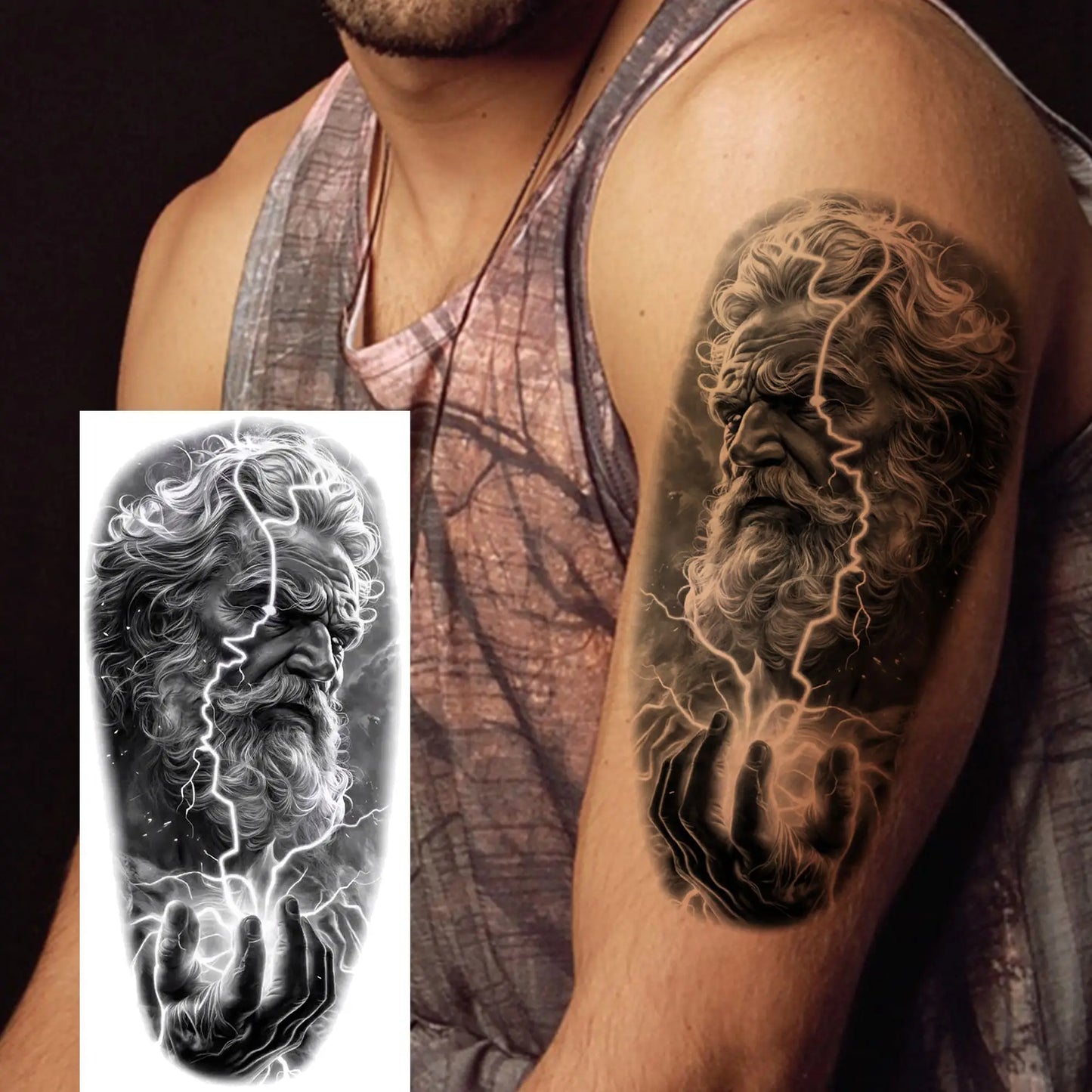 Jesus Fake Tattoo Sleeve Sticker 