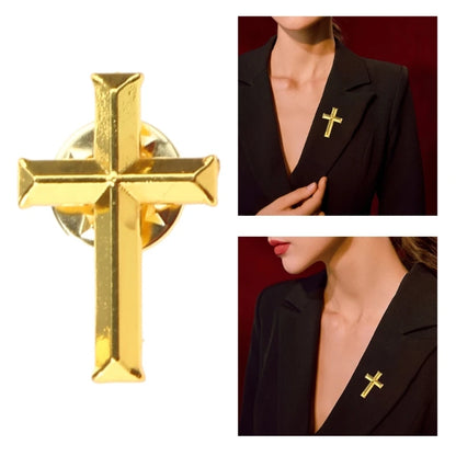 Kreuz-Anstecknadeln in Goldoptik, 10er-Pack