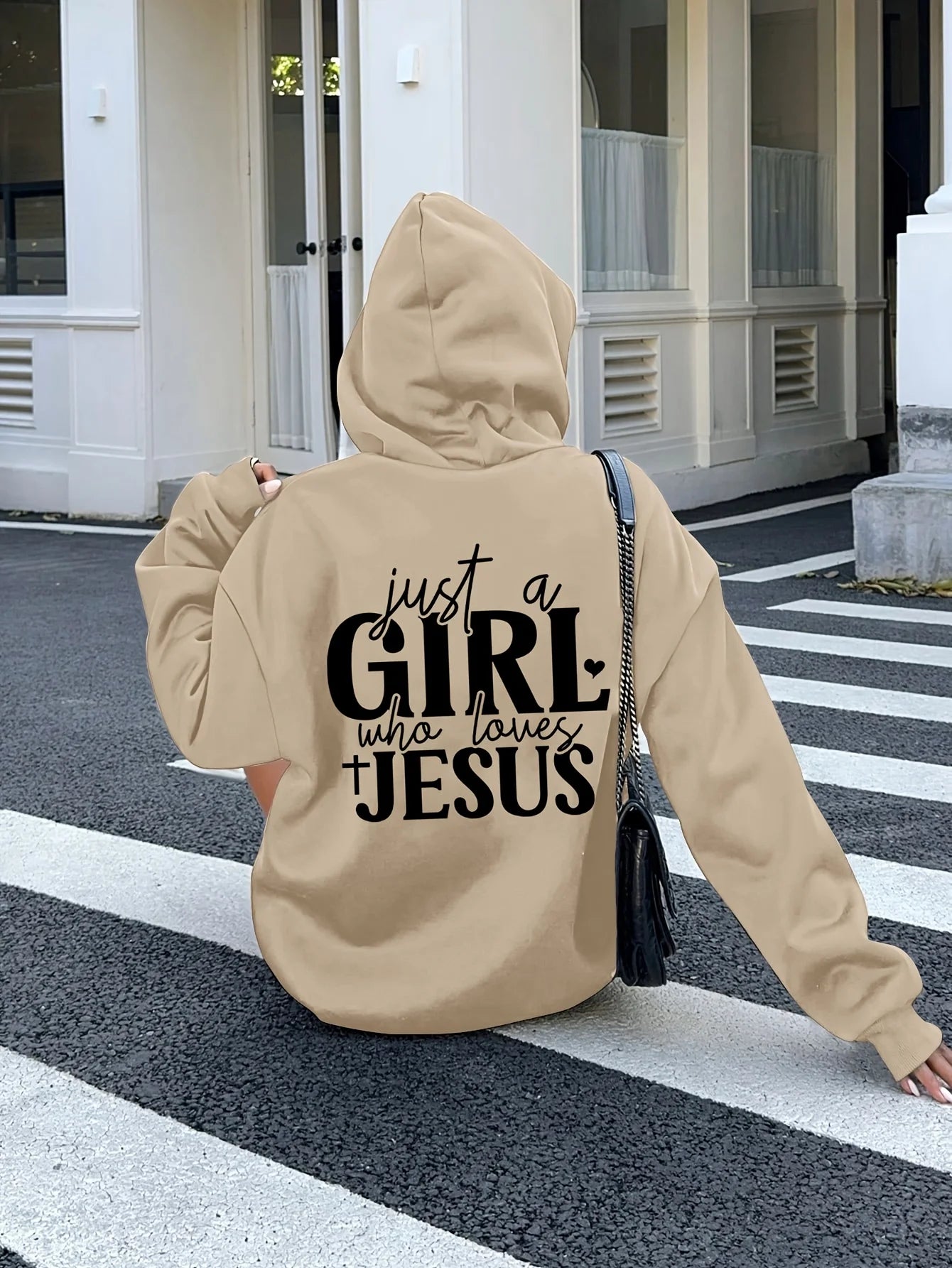 Moletom com capuz Apenas uma garota que ama Jesus