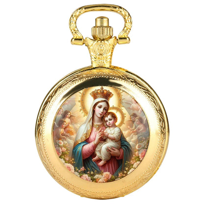 Virgin Mary and Child Pocket Watch