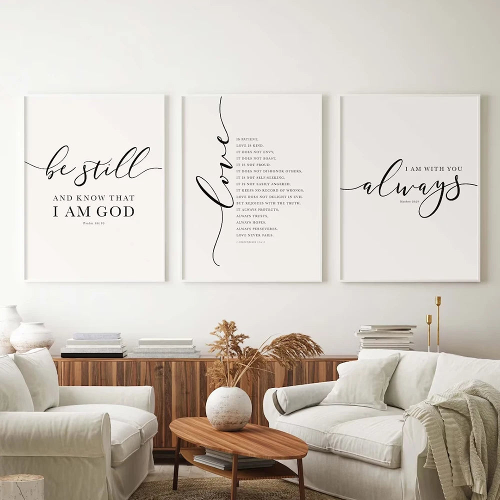 3pcs/Set Bible Verse Wall Art
