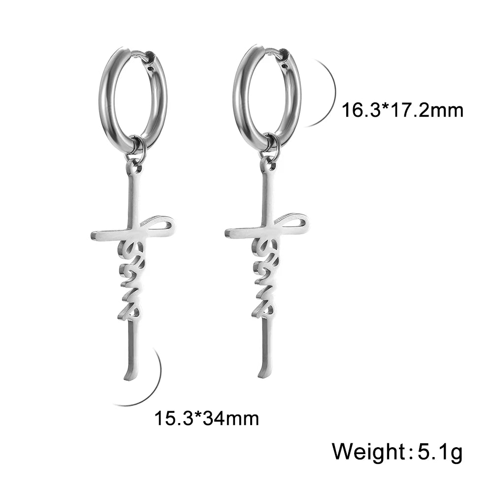 Christian Symbol Earring 