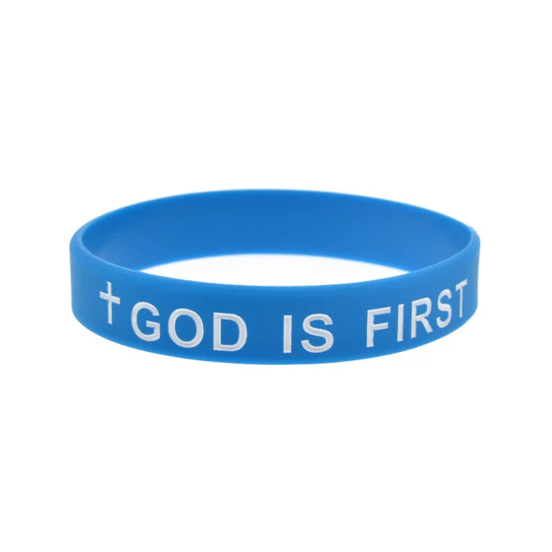 God is First Silicone Wristbands