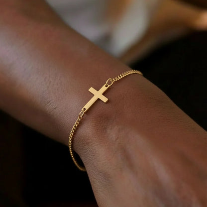 Pulseira de corrente cruzada