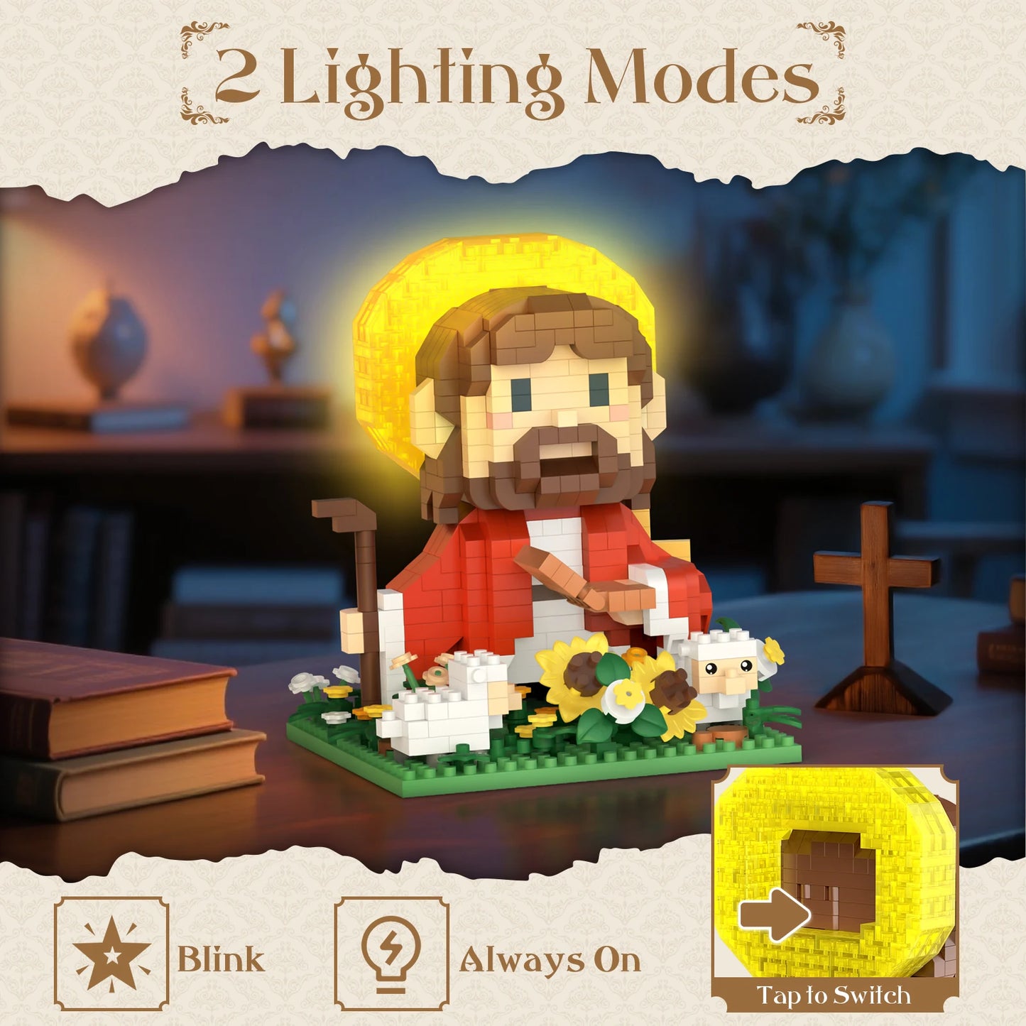 Jesus Building Block Set Décor 