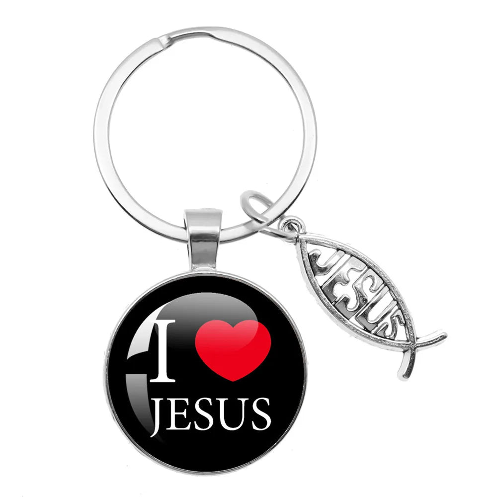 Jesus Medallion Keyring