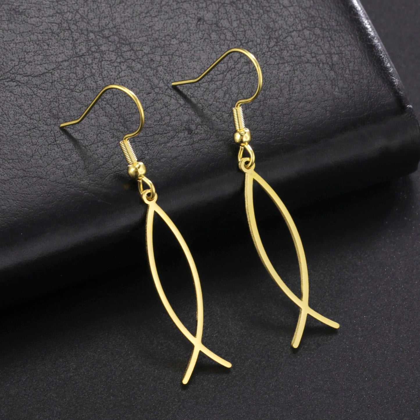 Jesus Fish Religious Earrings