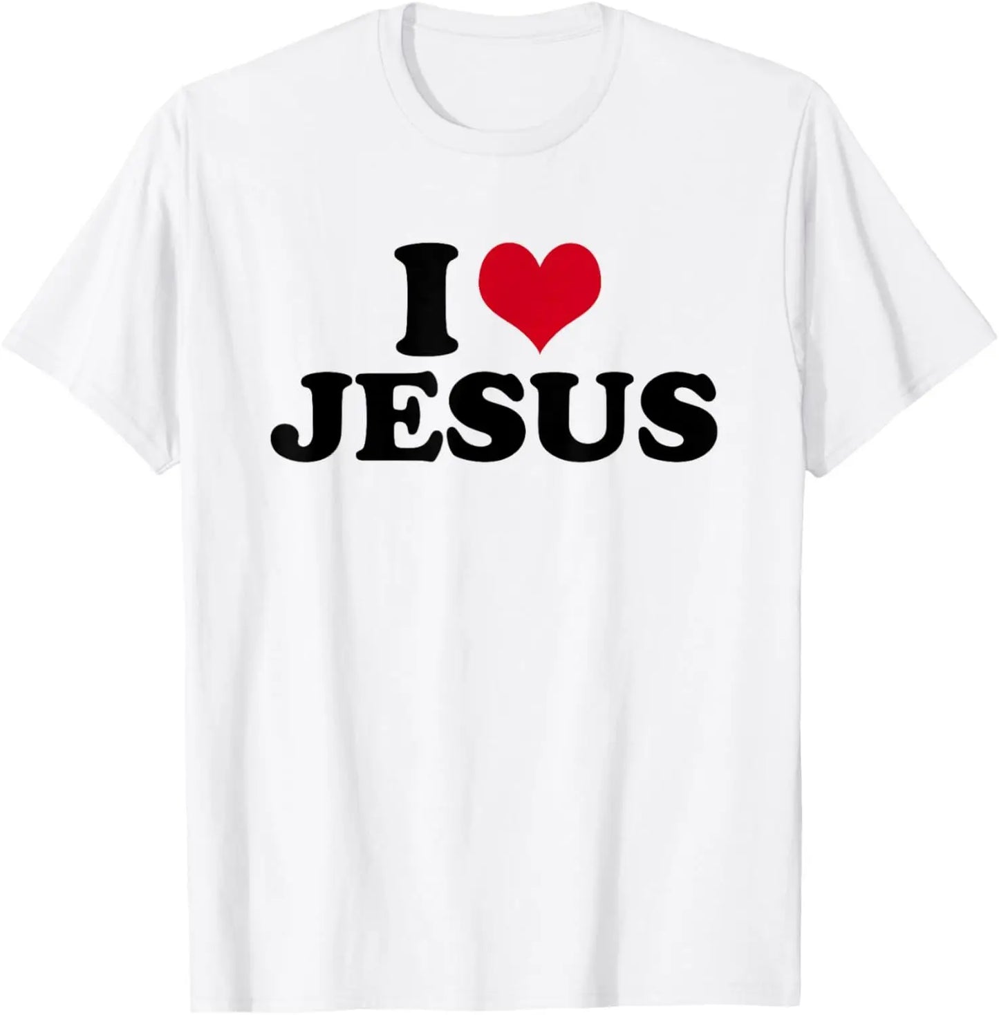 Camiseta de algodão Eu amo Jesus