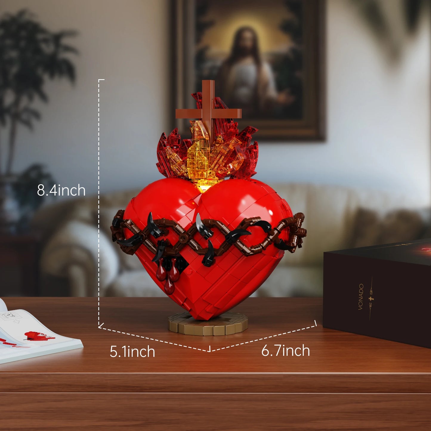 Jesus Cross Heart Building Blocks – 625pcs