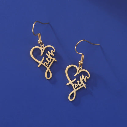 Faith Heart Earrings