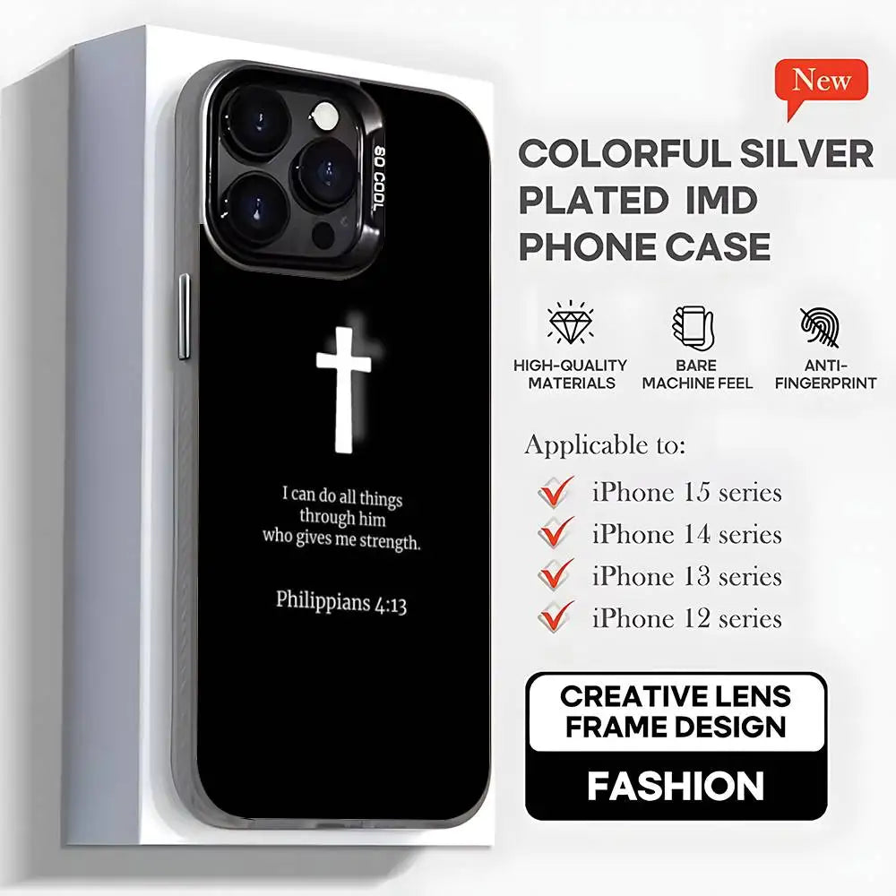 Capa de telefone com versículo bíblico cristão