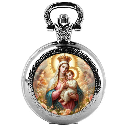 Virgin Mary and Child Pocket Watch