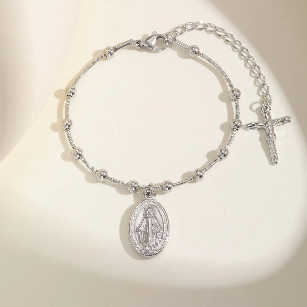Women's Holy Cross Beaded Bracelet