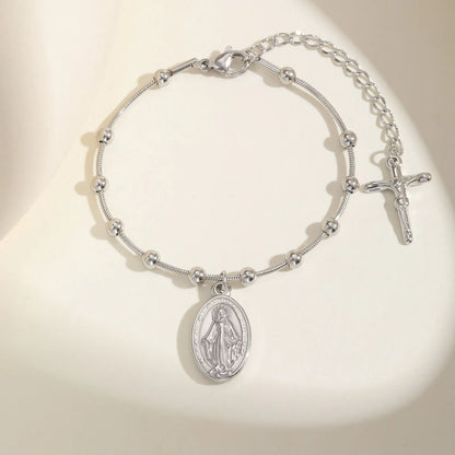 Women's Holy Cross Beaded Bracelet