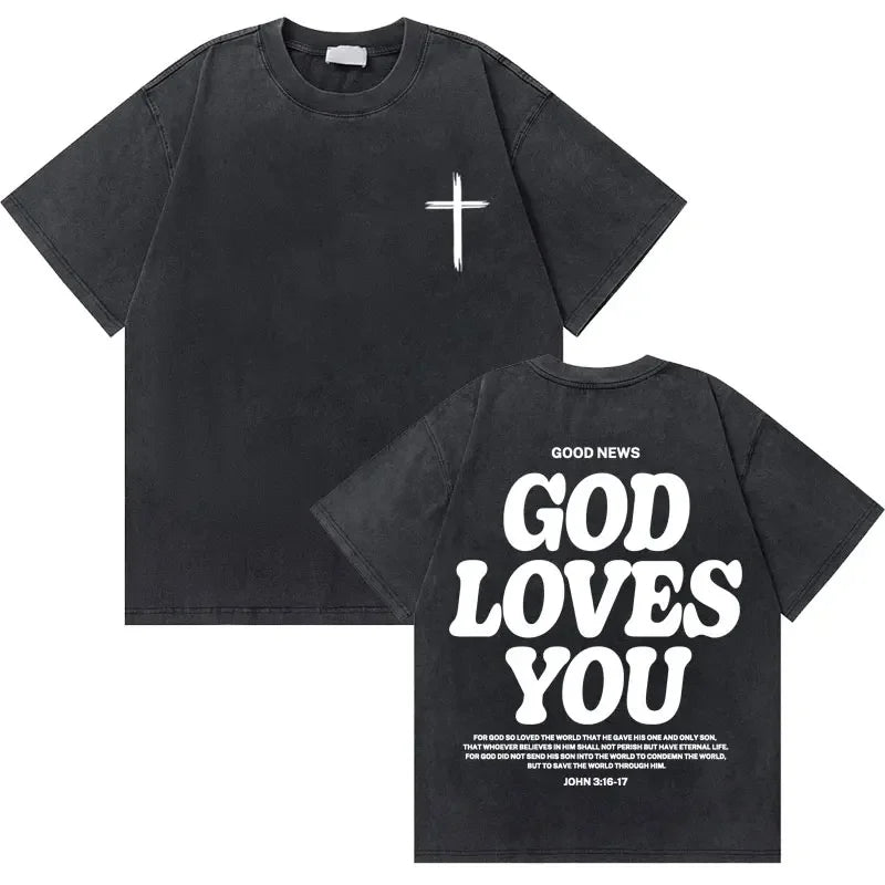 Vintage Washed Religious Shirt 