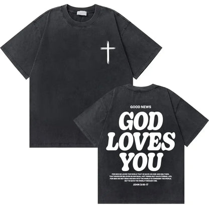 Vintage Washed Religious Shirt 