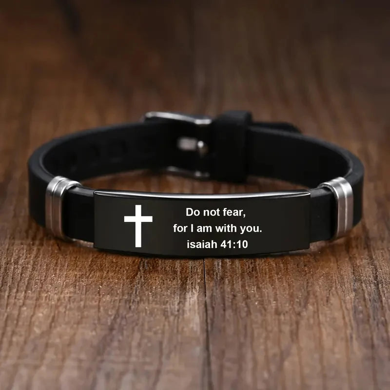 Christian Bible Verse Cross Bracelet