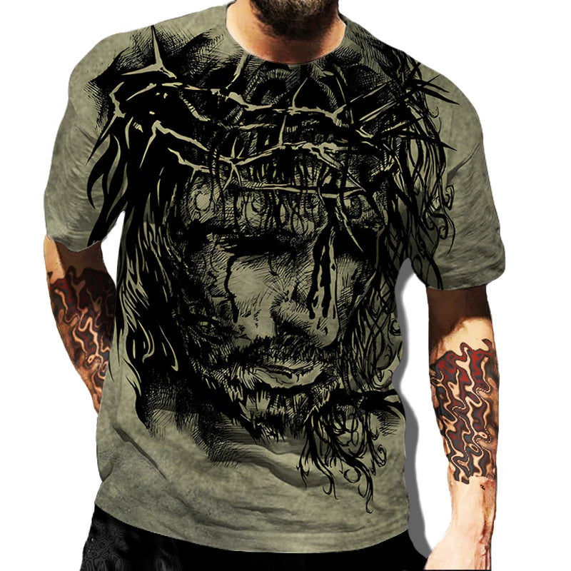 Jesus Christ 3D Printed T-Shirt for Men 
