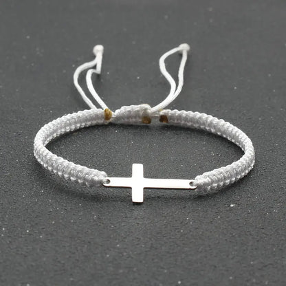 Cross Braided Rope Bracelet 