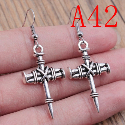 Multi-Style Christian Symbol Drop Earring