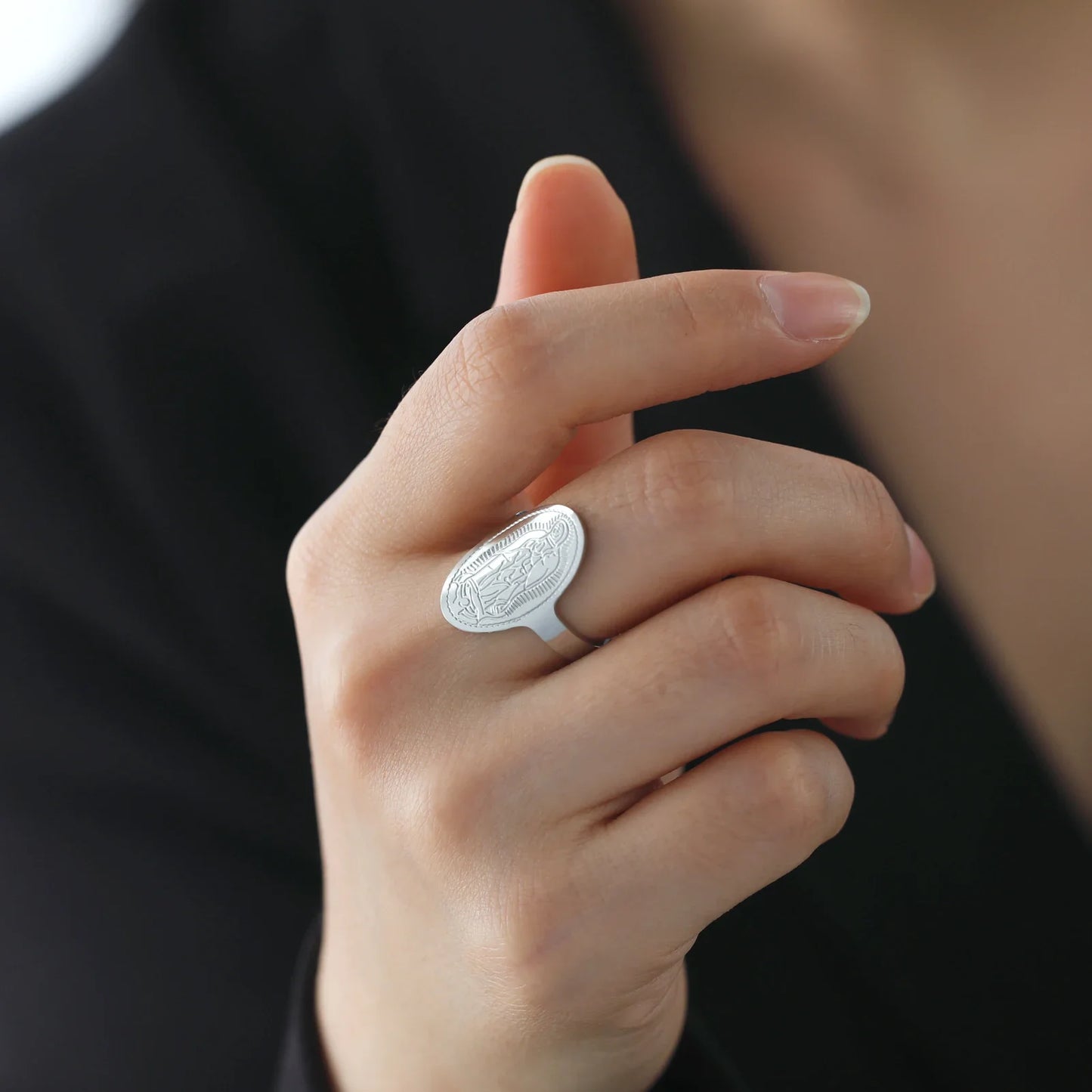 Jesus Mother Catholic Ring 