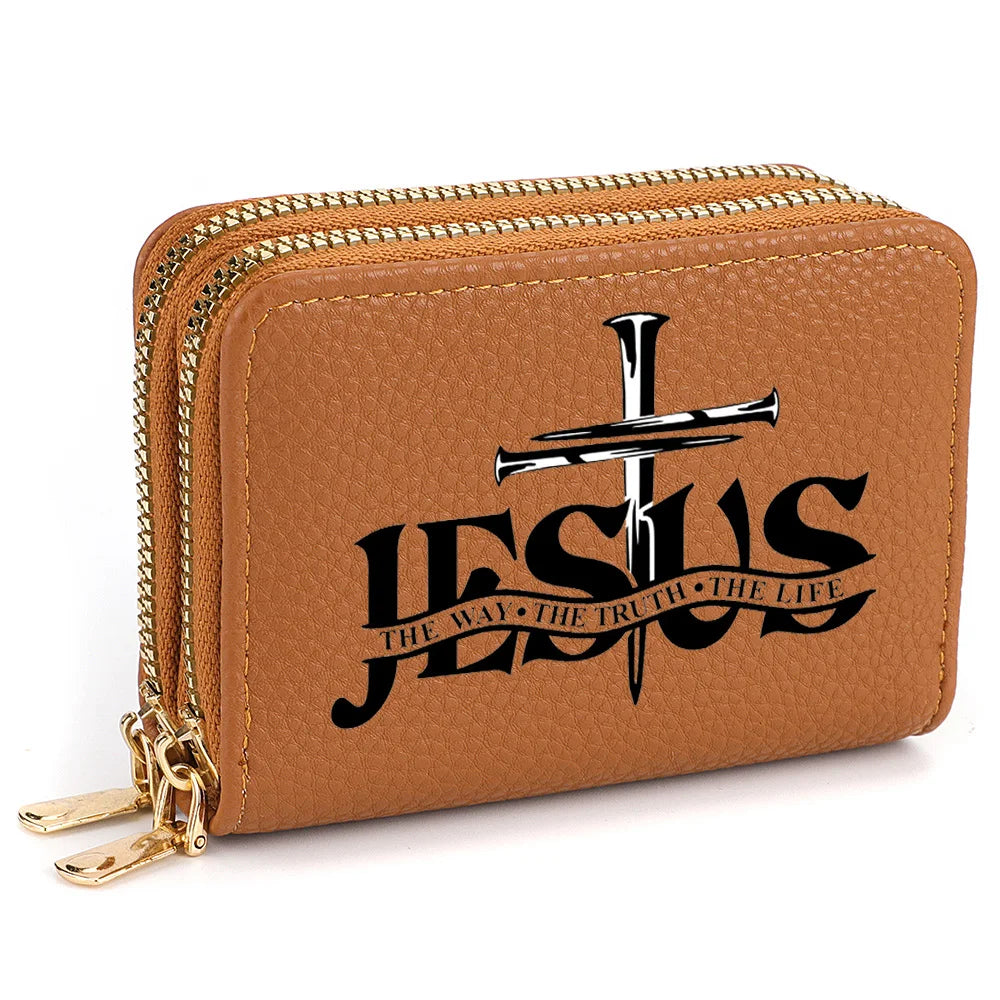 Christian PU Leather Wallet with Jesus Design