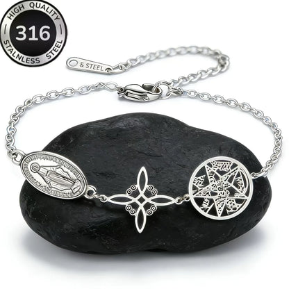 Catholic Virgin Mary Stainless Steel Bracelet
