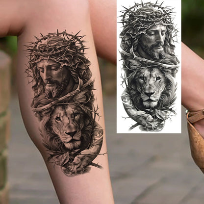 Jesus Fake Tattoo Sleeve Sticker 