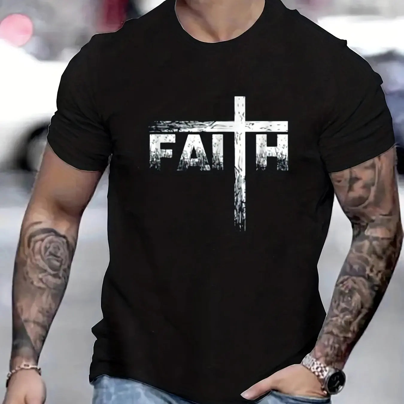 Camiseta gráfica Faith Cross