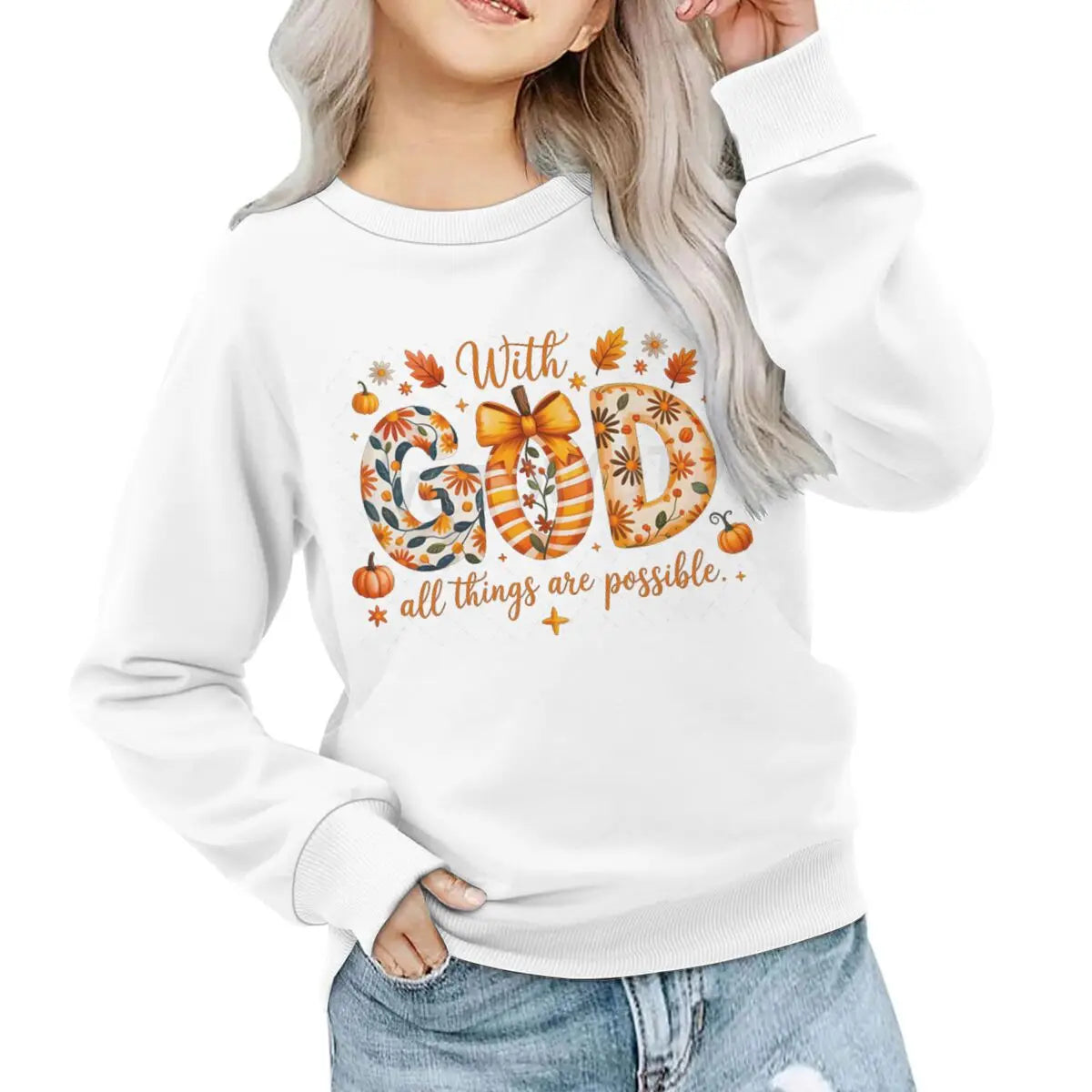 Fall Jesus Kids Sweatshir