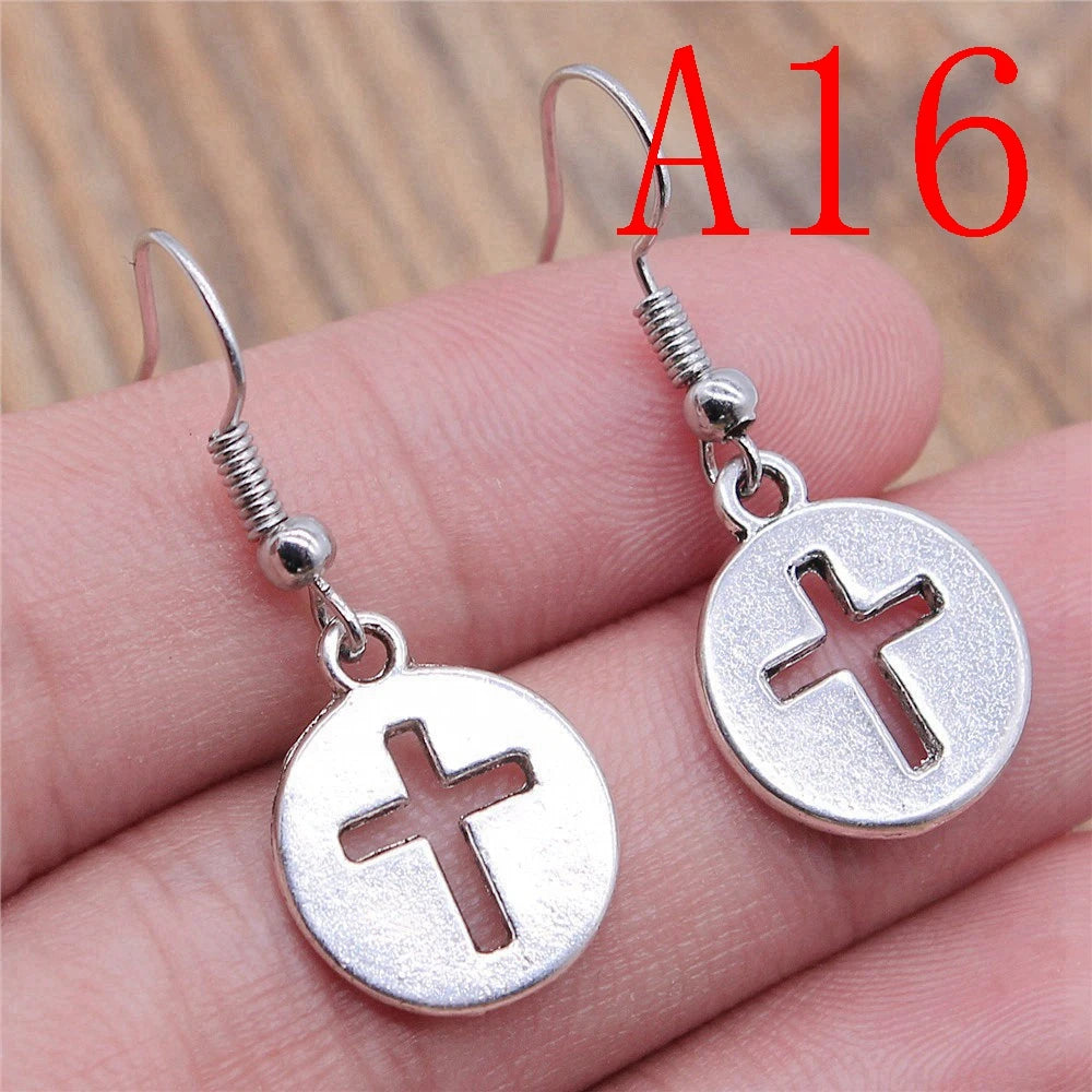 Multi-Style Christian Symbol Drop Earring