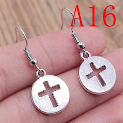 Multi-Style Christian Symbol Drop Earring