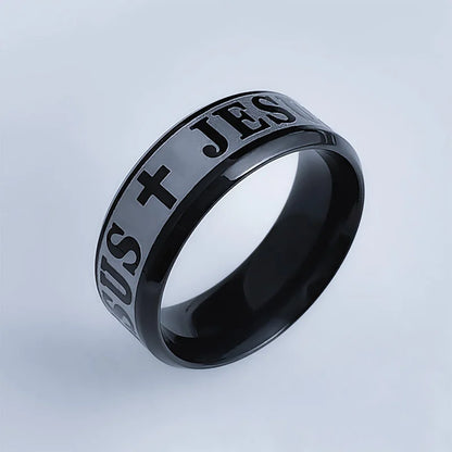 Jesus Cross Band Ring Collection