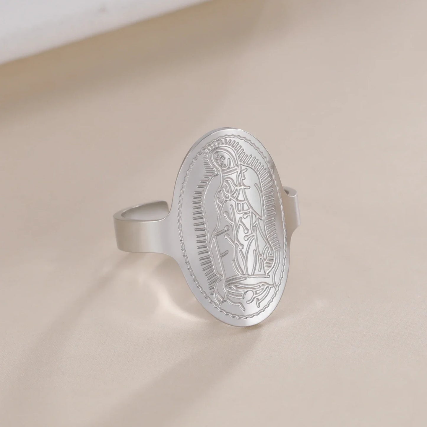 Jesus Mother Catholic Ring 