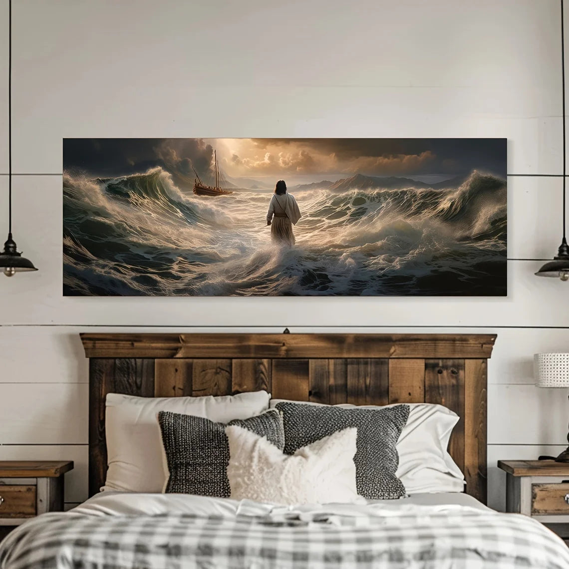 Jesus Walking on Water Canvas Art 