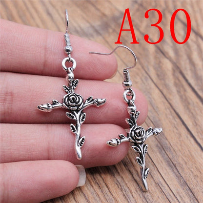 Multi-Style Christian Symbol Drop Earring