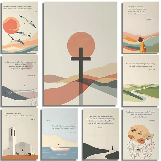 Christian Bible Verse Wall Art Decor 