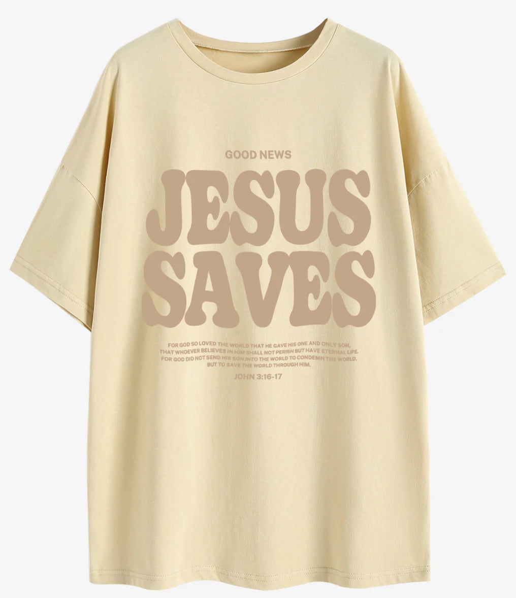 Jesus Saves Oversized T-Shirt 