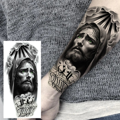 Jesus Fake Tattoo Sleeve Sticker 